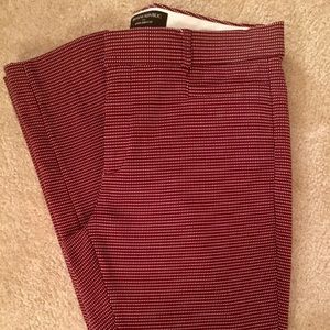 Size 0 Red Sloan Curvy Fit Banana Republic Pants